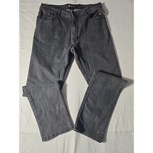 Matix Colten Straight Modern Fit Mens Jeans Black Washed Stretch Denim
